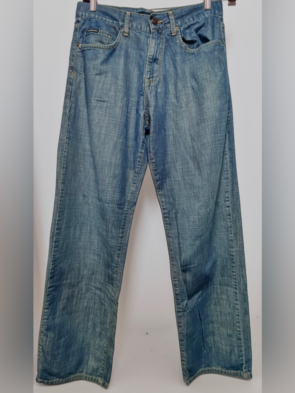 CALVIN KLEIN-Tag Sz 32x32-HEMMED Sz 30”x31”- Straight Leg Mid Rise Cotton Jeans